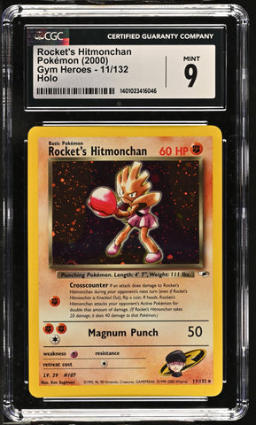 2000 Gym Heroes - Unlimited #11/132 Rocket's Hitmonchan CGC 9