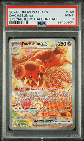 2024 Pokemon Stellar Crown #169 Dachsbun Ex Special Illustration Rare PSA 9