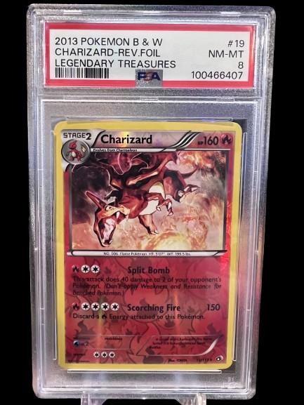 2013 Pokemon Legendary Treasures #19 Charizard-Rev.Foil PSA 8