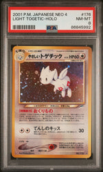 2001 Pokemon Japanese Neo 4 #176 Light Togetic-Holo PSA 8