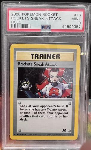 2000 Pokemon Rocket #16 Rocket'S Sneak Attack Holo PSA 9