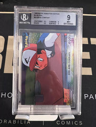 1999 Topps Pokemon Movie Animation Edition Blue Foil #9 Ash and Company BGS 9.0