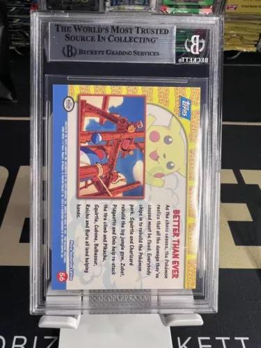 1999 Topps Pokemon Movie Animation Blue Foil #56 Better Than Ever BGS 9.0