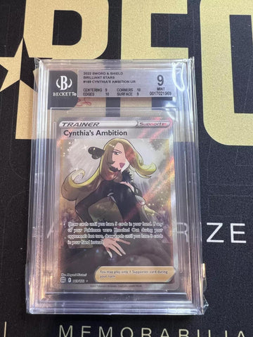 2022 Pokemon Sword and Shield Brilliant Stars #169 Cynthia's Ambition UR BGS 9.0