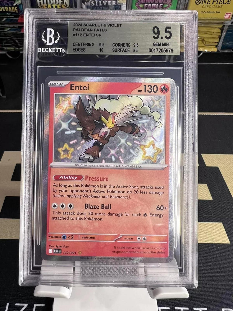 2024 Pokemon Scarlet and Violet Paldean Fates #112 Entei SR BGS 9.5