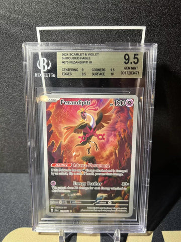 2024 Pokemon Scarlet and Violet Shrouded Fable #073 Fezandipiti IR BGS 9.5