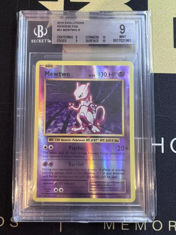 2016 Pokemon XY Evolutions Reverse Foil #51 Mewtwo R BGS 9.0