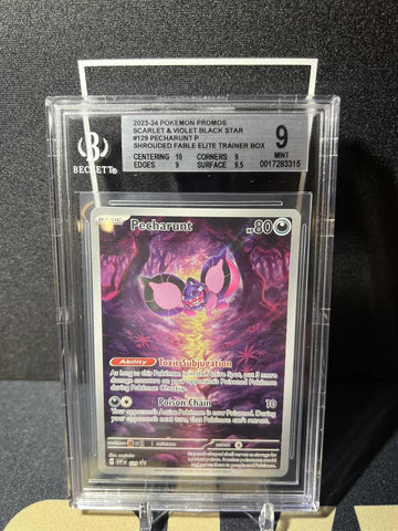 2023-24 Pokemon Black Star Promos #129 Pecharunt BGS 9.0