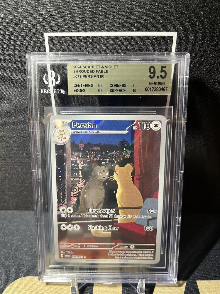 2024 Pokemon Scarlet and Violet Shrouded Fable #078 Persian IR BGS 9.5