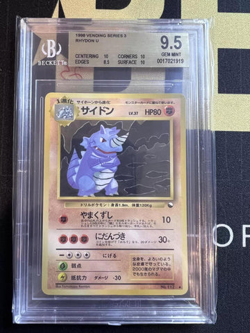 Pokemon Vending Series III #112 Rhydon BGS 9.5