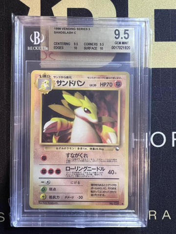 1998 Pokemon Vending Series 3 #NNO Sandslash C BGS 9.5