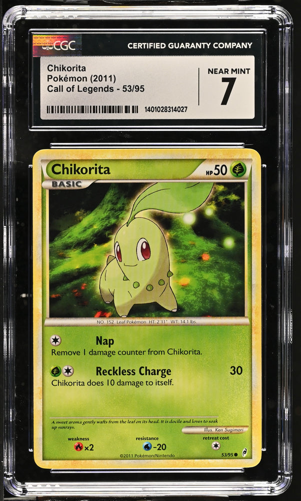 2011 Call of Legends #53/95 Chikorita CGC 7