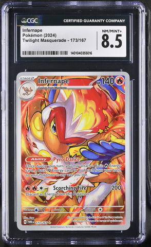 2024 Twilight Masquerade - TWM EN #173/167 Infernape CGC 8.5