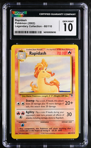 2002 Legendary Collection #60/110 Rapidash CGC 10