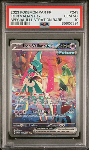 Iron Valiant Ex #249 2023 Pokemon Par Fr-Paradox Rift PSA 10