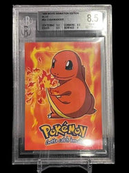 Charmander #E4 1999 Topps Pokemon Movie Animation Edition Blue BGS 8.5