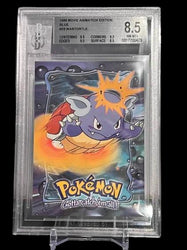 Wartortle #E8 1999 Topps Pokemon Movie Animation Edition Blue BGS 8.5