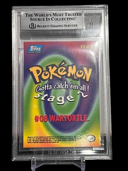 Wartortle #E8 1999 Topps Pokemon Movie Animation Edition Blue BGS 9