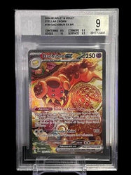 Dachsbun ex #169 2024 Pokemon Scarlet and Violet Stellar Crown BGS 9