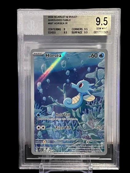 Horsea #67 2024 Pokemon Scarlet and Violet Shrouded Fable BGS 9.5