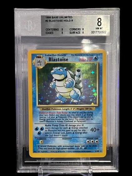 Blastoise #2 1999 Pokemon Base Unlimited BGS 8