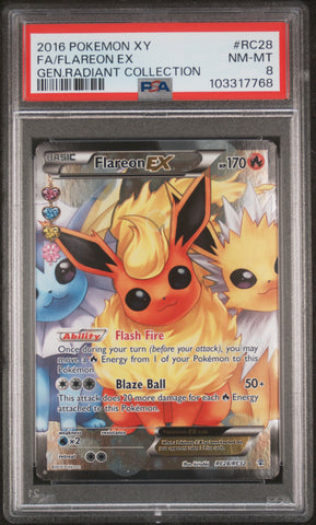 Fa/Flareon Ex #RC28 2016 Pokemon Xy Generations Radiant Collection PSA 8