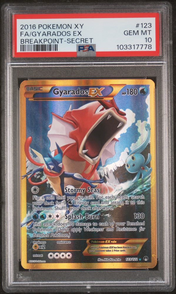 Fa/Gyarados Ex #123 2016 Pokemon Xy Breakpoint PSA 10