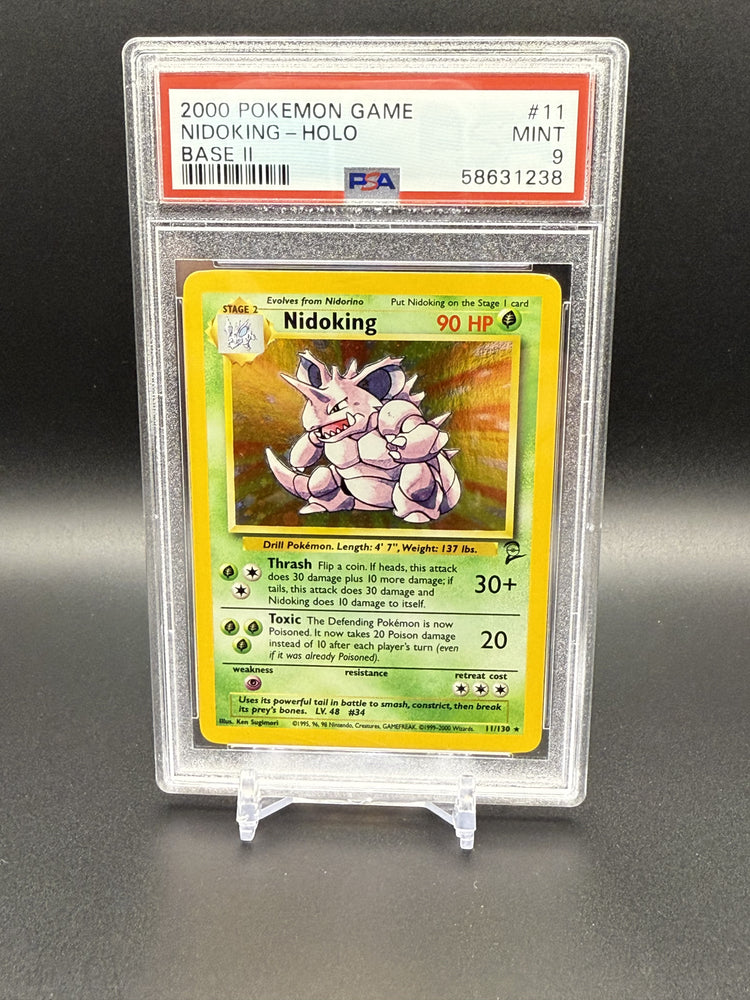 Nidoking-Holo #11 2000 Pokemon Game Base Ii PSA 9 Base Ii