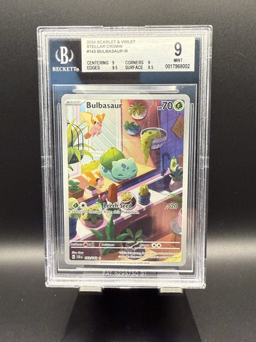 Bulbasaur IR #143 2024 Pokemon Scarlet and Violet Stellar Crown BGS 9.0