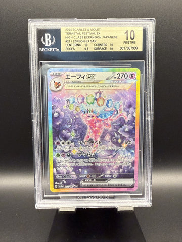 Espeon ex SAR #211 2024 Pokemon Terastal Festival ex Japanese BGS 10.0
