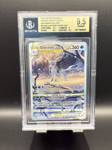 Glaceon VSTAR GGV #GG40 2023 Pokemon Crown Zenith Galarian Gallery BGS 9.5