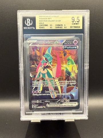 Iron Valiant ex SIR HOLO #249 2023 Pokemon Paradox Rift BGS 9.5