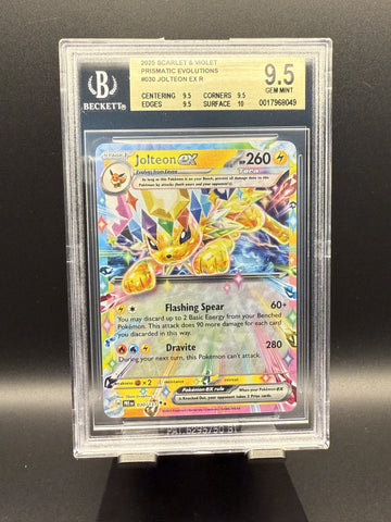 Jolteon ex R #030 2025 Pokemon Prismatic Evolutions BGS 9.5