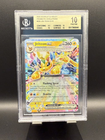 Jolteon ex R #030 2025 Pokemon Prismatic Evolutions BGS 10.0