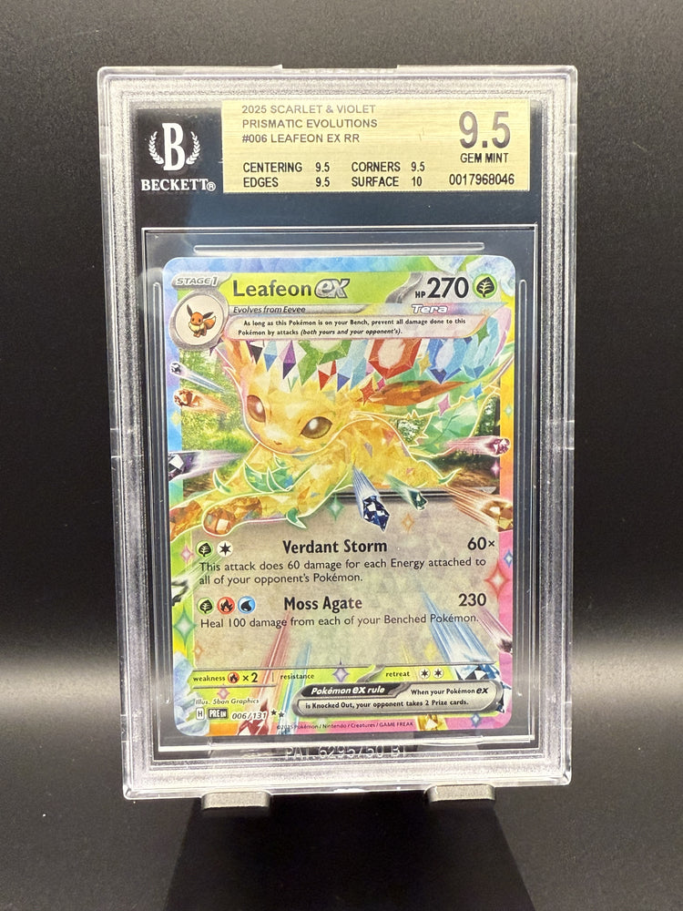 Leafeon ex RR #006 2025 Pokemon Scarlet and Violet Prismatic Evolutions BGS 9.5
