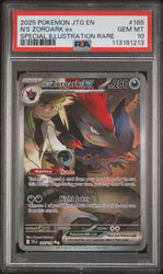 N'S Zoroark Ex #185 2025 Pokemon Jtg En-Journey Together PSA 10 SIR