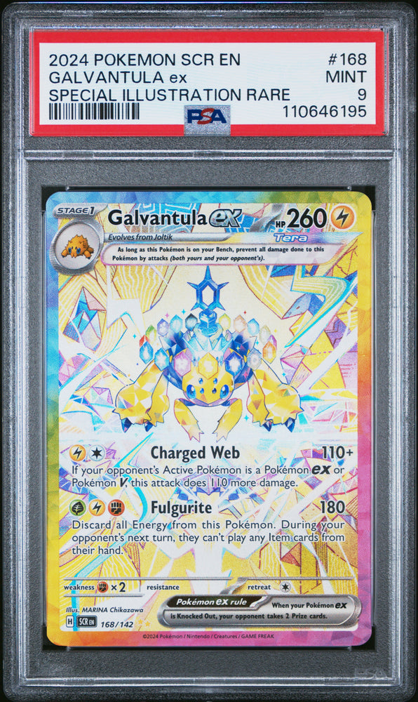 Galvantula Ex #168 2024 Pokemon Stellar Crown PSA 9 Special Illustration Rare