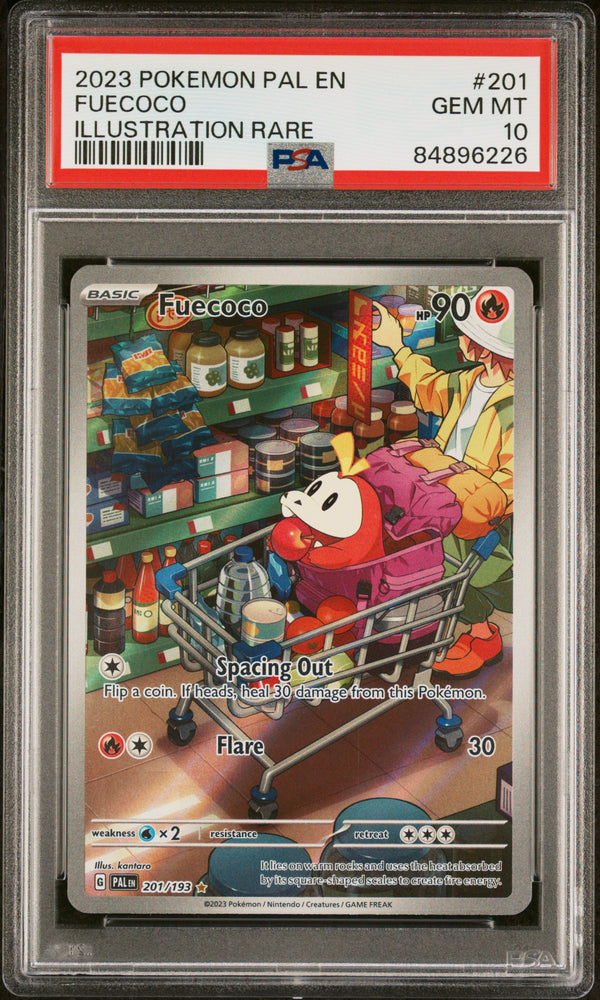 Fuecoco #201 2023 Pokemon Pal En-Paldea Evolved PSA 10 Illustration Rare
