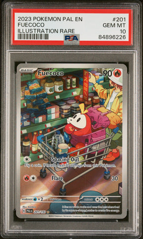 Fuecoco #201 2023 Pokemon Pal En-Paldea Evolved PSA 10 Illustration Rare