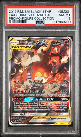 Fa/Rshrm. & Chrzrd.Gx #SM201 2019 Pokemon Black Star Promo PSA 8