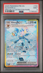 Glaceon Ex #150 2025 Pokemon Pre En-Prismatic Evolutions PSA 9 SIR