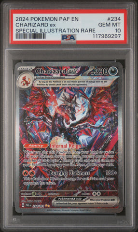 Charizard Ex #234 2024 Pokemon Paf En-Paldean Fates PSA 10 SIR