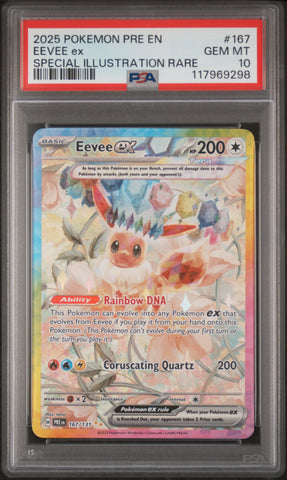 Eevee Ex #167 2025 Pokemon Pre En-Prismatic Evolutions PSA 10 SIR