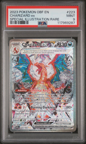 Charizard Ex #223 2023 Pokemon Obf En-Obsidian Flames PSA 9 SIR