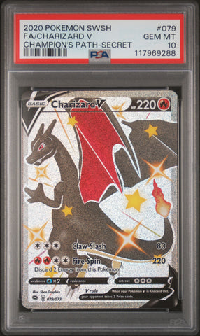 Charizard V #079 2020 Sword & Shield Champion'S Path PSA 10 Champion'S Path