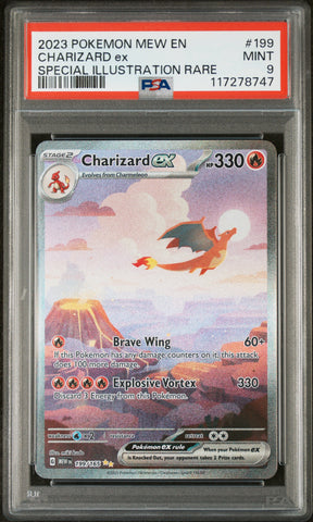 Charizard Ex #199 2023 Pokemon Mew En-151 PSA 9 Special Illustration Rare