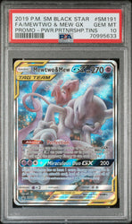 Mewtwo & Mew Gx #SM191 2019 Pokemon Sm Black Star Promo PSA 10