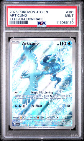 Articuno #161 2025 Pokemon Jtg En-Journey Together PSA 9 Illustration Rare