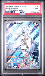 N's Reshiram #167 2025 Pokemon Jtg En-Journey Together PSA 9 Illustration Rare.