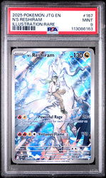 N'S Reshiram #167 2025 Pokemon Jtg En-Journey Together PSA 9 IR